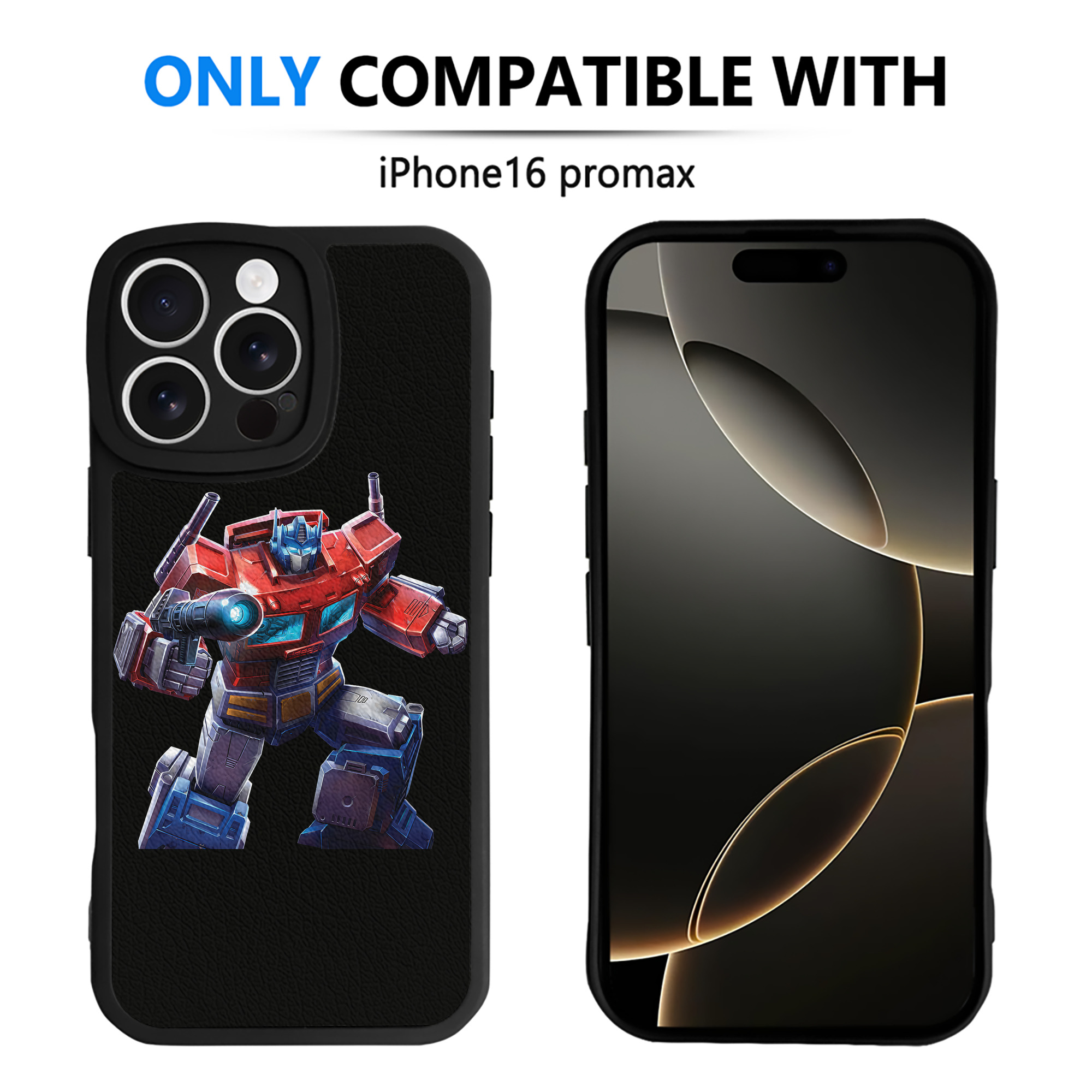 （画像用） Transformers トランスフォーマー 【iPhone 16シリーズ対応】シリコンスマホケース（レザー調） 材質：シリコン